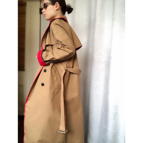 🆕Heartbeat Classic Reworked Trench Coat with Red - Picture 8 of 8